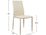 ΚΑΡΕΚΛΑ TETA HM0065.01 ΜΕ ΥΦΑΣΜΑ ΕΚΡΟΥ  42,5X50X92 εκ.