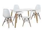 ΣΕΤ ΤΡΑΠΕΖΑΡΙΑ 5Τ ΤΡΑΠΕΖΙ MINIMAL 120Χ80-TWIST ΛΕΥΚΕΣ HM10080.01