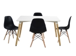 ΣΕΤ ΤΡΑΠΕΖΑΡΙΑ 5Τ ΤΡΑΠΕΖΙ MINIMAL 120x80x73 cm-TWIST ΜΑΥΡΕΣ HM10080.02