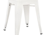 ΣΚΑΜΠΩ ΜΕΤΑΛΛΙΚΟ HM0096.21 MELITA ΣΕ ΧΡΩΜΑ MILK WHITE 39x39x46 εκ.