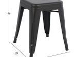ΣΚΑΜΠΩ ΜΕΤΑΛΛΙΚΟ HM0096.22 MELITA ΣΕ ΜΑΥΡΟ ΜΑΤ 39x39x46 εκ.
