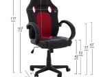 ΚΑΡΕΚΛΑ ΓΡΑΦΕΙΟΥ GAMING BUCKET HM1041.01 ΜΑΥΡΟPU+ΚΟΚΚΙΝΟ MESH 60x62x117 εκ.