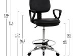 ΚΑΡΕΚΛΑ ΓΡΑΦΕΙΟΥ VEGAR HM1042.01 ΥΠΕΡΥΨΩΜΕΝΗ-ΠΕΡΙΜΕΤΡΙΚΟ ΥΠΟΠΟΔΙΟ-ΜΑΥΡΗ 56,5x60x136Yεκ