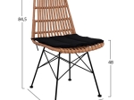 ΣΕΤ ΤΡΑΠΕΖΑΡΙΑΣ 7ΤΜΧ ALLEGRA HM10495 WICKER ΜΠΕΖ-ΜΕΤΑΛΛΟ ΜΑΥΡΟ