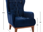 ΣΕΤ ΣΑΛΟΝΙ 3ΤΜΧ BENNINGTON ΜΠΛΕ HM11746.18