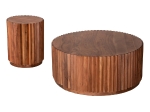 ΣΕΤ 2ΤΜΧ ΤΡΑΠΕΖΙΑ ΣΑΛΟΝΙΟΥ ΣΤΡΟΓΓΥΛΑ SEDGE HM11944 ΜΑΣΙΦ ΑΚΑΚΙΑ Φ90 & Φ40εκ.
