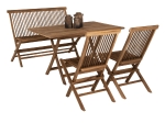 ΣΕΤ ΤΡΑΠΕΖΑΡΙΑΣ ΕΞΩΤ. ΧΩΡΟΥ 4ΤΜΧ KENDALL HM11953 ΜΑΣΙΦ ΞΥΛΟ TEAK ΦΥΣΙΚΟ