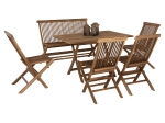 ΣΕΤ ΤΡΑΠΕΖΑΡΙΑΣ ΕΞΩΤ. ΧΩΡΟΥ 6ΤΜΧ KENDALL HM11954 ΜΑΣΙΦ ΞΥΛΟ TEAK ΦΥΣΙΚΟ