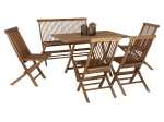 ΣΕΤ ΤΡΑΠΕΖΑΡΙΑΣ ΕΞΩΤ. ΧΩΡΟΥ 6ΤΜΧ KENDALL HM11954 ΜΑΣΙΦ ΞΥΛΟ TEAK ΦΥΣΙΚΟ