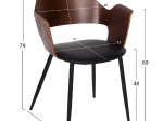 ΣΕΤ ΤΡΑΠΕΖΑΡΙΑ ΕΣΩΤ. ΧΩΡΟΥ 5ΤΜΧ HM11962 ΤΡΑΠΕΖΙ DENTY & 4 ΚΑΡΕΚΛΕΣ VELP