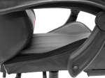 ΠΟΛΥΘΡΟΝΑ GAMING DARREN HM1203.01 ΜΑΥΡΟ-ΚΟΚΚΙΝΟ PVC & NYLON 51x49x125Υεκ.
