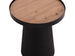 ΤΡΑΠΕΖΑΚΙ ΒΟΗΘΗΤΙΚΟ DENTON HM18023.01 MDF TOP ΦΥΣΙΚΟ ΞΥΛΟΥ-ΒΑΣΗ ΜΑΥΡΗ Φ45x51,5Υεκ.