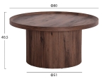 ΤΡΑΠΕΖΙ ΣΑΛΟΝΙΟΥ MARGON HM18026 MDF ΣΕ ΣΚΟΥΡΟ ΚΑΦΕ ΞΥΛΟΥ Φ80x40,5Υεκ.
