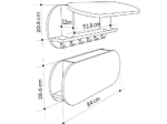 ΚΡΕΜΑΣΤΡΑ ΕΙΣΟΔΟΥ & ΚΛΕΙΣΤΟ ΡΑΦΙ STOR HM18078.01 ΜΕΛΑΜΙΝΗ ΛΕΥΚΗ 84x15.5x28.5Υεκ