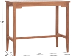 ΤΡΑΠΕΖΙ ΜΠΑΡ CRANSTON HM18111 ΞΥΛΟ ΤΕΑΚ--ΦΥΣΙΚΟ ΧΡΩΜΑ 120x60x105Υεκ.