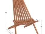ΠΟΛΥΘΡΟΝΑ LOUNGE ΠΤΥΣΣΟΜΕΝΗ SHIGAO HM18112 ΞΥΛΟ TEAK--ΦΥΣΙΚΟ 61x88.5x89Υεκ.