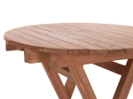 ΤΡΑΠΕΖΙ ΣΚΗΝΟΘΕΤΗ ΣΤΡΟΓΓΥΛΟ HEIDEL HM18120 ΞΥΛΟ TEAK--ΦΥΣΙΚΟ Φ60x75Υεκ.
