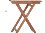 ΤΡΑΠΕΖΙ ΣΚΗΝΟΘΕΤΗ ΤΕΤΡΑΓΩΝΟ HEIDEL HM18121 ΞΥΛΟ TEAK--ΦΥΣΙΚΟ 60x60x75Υεκ.