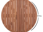 ΕΠΙΦΑΝΕΙΑ ΤΡΑΠΕΖΙΟΥ ΣΤΡΟΓΓΥΛΗ HM18133 ΞΥΛΟ TEAK--ΦΥΣΙΚΟ Φ70x4(πάχος)εκ.