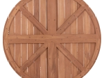 ΕΠΙΦΑΝΕΙΑ ΤΡΑΠΕΖΙΟΥ ΣΤΡΟΓΓΥΛΗ HM18134 ΞΥΛΟ TEAK--ΦΥΣΙΚΟ Φ80x4(πάχος)εκ.