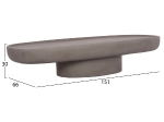 ΤΡΑΠΕΖΙ ΣΑΛΟΝΙΟΥ DESSY HM18153.03 FIBER CEMENT ΣΕ ΓΚΡΙ--151x66x30Υεκ.