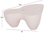 ΤΡΑΠΕΖΙ ΣΑΛΟΝΙΟΥ SALLEN HM18161.02 FIBER CEMENT ΣΕ ΛΕΥΚΟ--108x94x38,5Υεκ.