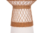 ΒΟΗΘΗΤΙΚΟ ΤΡΑΠΕΖΙ ΣΤΡΟΓΓΥΛΟ DELIA HM18167.02 FIBER CEMENT ΛΕΥΚΟ & RATTAN Φ40x45Υεκ