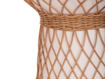ΒΟΗΘΗΤΙΚΟ ΤΡΑΠΕΖΙ ΣΤΡΟΓΓΥΛΟ DELIA HM18167.02 FIBER CEMENT ΛΕΥΚΟ & RATTAN Φ40x45Υεκ