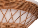 ΒΟΗΘΗΤΙΚΟ ΤΡΑΠΕΖΙ ΣΤΡΟΓΓΥΛΟ DELIA HM18167.02 FIBER CEMENT ΛΕΥΚΟ & RATTAN Φ40x45Υεκ
