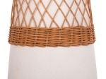 ΒΟΗΘΗΤΙΚΟ ΤΡΑΠΕΖΙ ΣΤΡΟΓΓΥΛΟ DELIA HM18167.02 FIBER CEMENT ΛΕΥΚΟ & RATTAN Φ40x45Υεκ