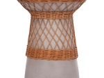 ΒΟΗΘΗΤΙΚΟ ΤΡΑΠΕΖΙ ΣΤΡΟΓΓΥΛΟ DELIA HM18167.03 FIBER CEMENT ΓΚΡΙ & RATTAN Φ40x45Υεκ