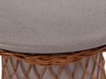 ΒΟΗΘΗΤΙΚΟ ΤΡΑΠΕΖΙ ΣΤΡΟΓΓΥΛΟ DELIA HM18167.03 FIBER CEMENT ΓΚΡΙ & RATTAN Φ40x45Υεκ