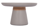 ΒΟΗΘΗΤΙΚΟ ΤΡΑΠΕΖΙ TRED HM18168.03 FIBER CEMENT ΓΚΡΙ-ΦΥΣΙΚΟ RATTAN--Φ49x30Υεκ.