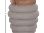 ΤΡΑΠΕΖΙ ΒΟΗΘΗΤΙΚΟ PUFFAT HM18172.03 FIBER CEMENT ΓΚΡΙ- ΞΥΛΟ TEAK TOP Φ45x46Υεκ.