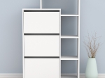 ΠΑΠΟΥΤΣΟΘΗΚΗ ROBBEN HM18189.01 ΜΕΛΑΜΙΝΗ ΣΕ ΛΕΥΚΟ 90x30x143Υεκ.