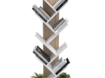ΒΙΒΛΙΟΘΗΚΗ LIANA HM18193.03 ΜΕΛΑΜΙΝΗ SONAMA-ΛΕΥΚΗ 53x27x138Υεκ.