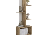 ΒΙΒΛΙΟΘΗΚΗ TRIVIO HM18195.03 ΜΕΛΑΜΙΝΗ ΣΕ ΛΕΥΚΟ-ATLANTIS GREEN 50x25x127Υεκ.