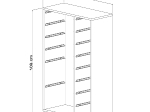 ΣΥΡΤΑΡΙΕΡΑ SANI HM18211.01 ΜΕΛΑΜΙΝΗ ΣΕ ΛΕΥΚΟ-14 ΛΕΥΚΑ ΣΥΡΤΑΡΙΑ P.E. 69,5x30x109Υεκ
