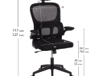 ΚΑΡΕΚΛΑ ΓΡΑΦΕΙΟΥ BASTON HM18236.01 ΜΑΥΡΟ MESH & PP ΣΚΕΛΕΤΟΣ 64x60x117-127Υεκ.