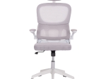 ΚΑΡΕΚΛΑ ΓΡΑΦΕΙΟΥ BASTON HM18236.03 ΓΚΡΙ MESH & ΛΕΥΚΟΣ PP ΣΚΕΛΕΤΟΣ 64x60x127Υεκ.