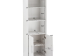 ΒΙΒΛΙΟΘΗΚΗ ΜΕΛΑΜΙΝΗΣ ENSLEY HM2027.05 ΣΕ ΛΕΥΚΗ ΑΠΟΧΡΩΣΗ 60x30x180 εκ.