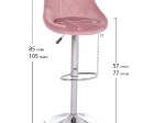 ΣΚΑΜΠΟ ΜΠΑΡ ROSE HM204.42 ΜΕ ΑΜΟΡΤΙΣΕΡ ΧΡΩΜΙΟΥ & ΣΑΠΙΟ ΜΗΛΟ ΒΕΛΟΥΔΟ 48x45x105Υεκ.