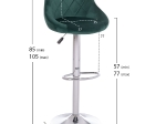 ΣΚΑΜΠΟ ΜΠΑΡ ROSE HM204.46 ΜΕ ΑΜΟΡΤΙΣΕΡ ΧΡΩΜΙΟΥ & ΚΥΠΑΡΙΣΣΙ ΒΕΛΟΥΔΟ 48x45x105Υεκ.