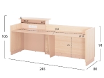ΓΡΑΦΕΙΟ ΥΠΟΔΟΧΗΣ DALTON HM2068.02 ΜΕΛΑΜΙΝΗ ΣΕ SONAMA-ΜΠΕΖ 240x80x106Υεκ.