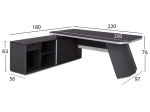 ΓΡΑΦΕΙΟ ΕΠΑΓΓΕΛΜΑΤΙΚΟ ΑΡΙΣΤΕΡΗ ΓΩΝΙΑ ROSEWOOD HM2083L 220X180X76Υ εκ.