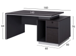 ΓΡΑΦΕΙΟ ΕΠΑΓΓΕΛΜΑΤΙΚΟ ΜΕ ΔΕΞΙΟ ΝΤΟΥΛΑΠΙ ROSEWOOD HM2087R 160X80X76Υ εκ.