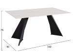 ΣΕΤ ΤΡΑΠΕΖΑΡΙΑΣ 7ΤΜΧ POSE HM21046 ΤΡΑΠΕΖΙ ΜΕ ΚΕΡΑΜΙΚΟ TOP-6 ΚΑΡΕΚΛΕΣ ΕΚΡΟΥ