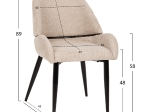 ΣΕΤ ΤΡΑΠΕΖΑΡΙΑΣ 7ΤΜΧ POSE HM21046 ΤΡΑΠΕΖΙ ΜΕ ΚΕΡΑΜΙΚΟ TOP-6 ΚΑΡΕΚΛΕΣ ΕΚΡΟΥ