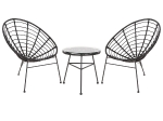 ΣΕΤ ΕΞΩΤΕΡΙΚΟΥ ΧΩΡΟΥ 3ΤΜΧ ALLEGRA HM21047.12 ΜΑΥΡΟ ΣΥΝΘ.RATTAN & ΜΕΤΑΛΛΟ