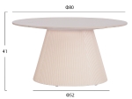 ΣΕΤ 2ΤΜΧ ΤΡΑΠΕΖΙΑ ΣΑΛΟΝΙΟΥ DUNCAN HM21082 MDF ΚΡΕΜ ΚΑΙ ΚΕΡΑΜΙΚΟ TOP Φ80εκ & Φ45εκ